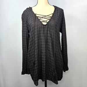 Billabong Womens Hooded Swim Cover Up Size‎ Small Black Pebble